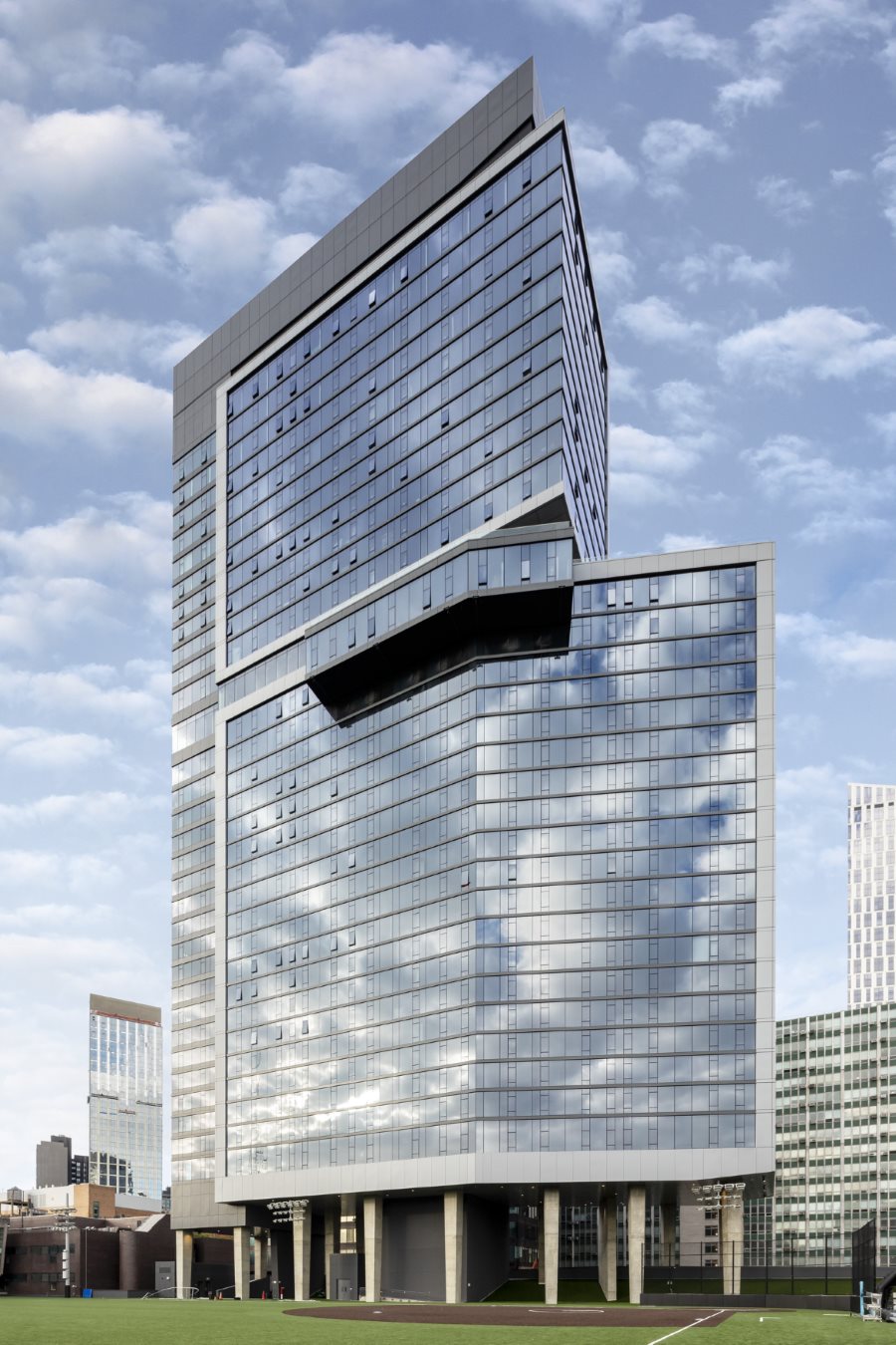 View of Mixed-Use Tower Features Floor-to-Ceiling Windows | Building Enclosure
